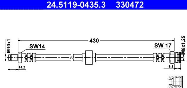 ATE 24.5119-0435.3 - Əyləc şlanqı furqanavto.az