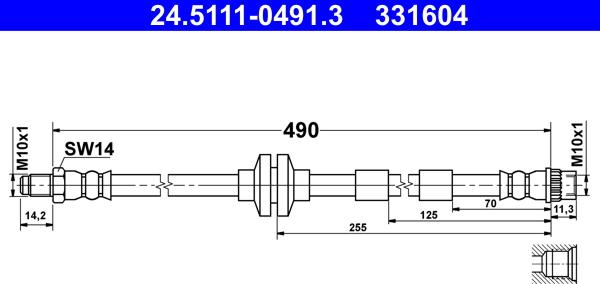 ATE 24.5111-0491.3 - Əyləc şlanqı furqanavto.az