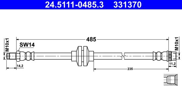 ATE 24.5111-0485.3 - Əyləc şlanqı furqanavto.az