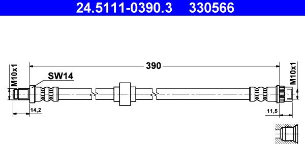 ATE 24.5111-0390.3 - Əyləc şlanqı furqanavto.az