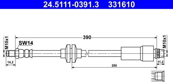 ATE 24.5111-0391.3 - Əyləc şlanqı www.furqanavto.az