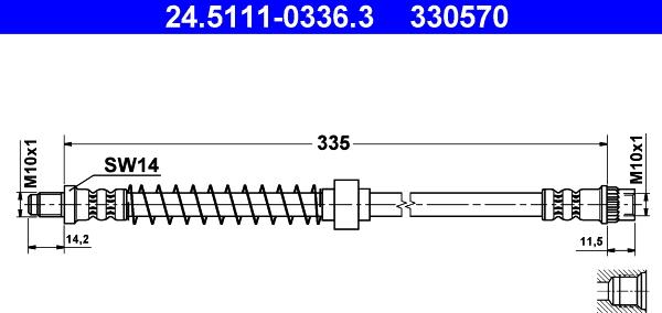 ATE 24.5111-0336.3 - Əyləc şlanqı furqanavto.az