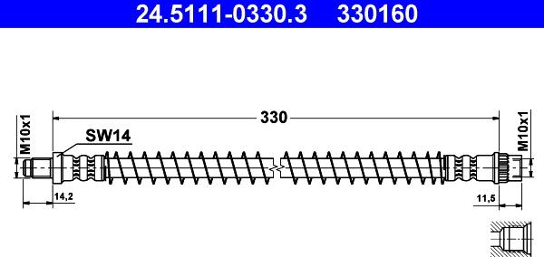 ATE 24.5111-0330.3 - Əyləc şlanqı furqanavto.az