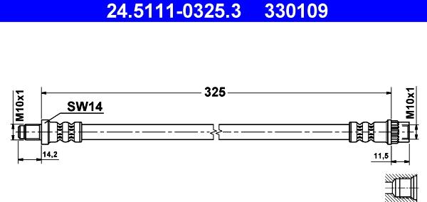 ATE 24.5111-0325.3 - Əyləc şlanqı furqanavto.az