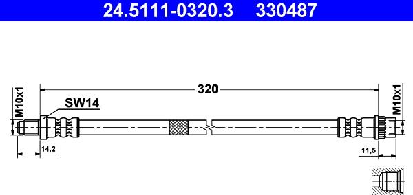 ATE 24.5111-0320.3 - Əyləc şlanqı furqanavto.az