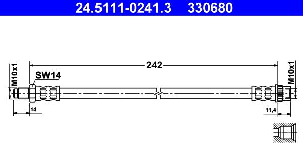 ATE 24.5111-0241.3 - Əyləc şlanqı www.furqanavto.az