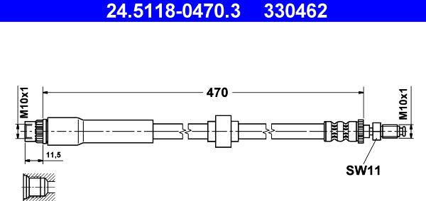 ATE 24.5118-0470.3 - Əyləc şlanqı furqanavto.az