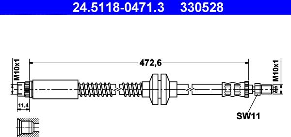 ATE 24.5118-0471.3 - Əyləc şlanqı furqanavto.az