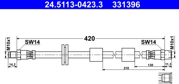 ATE 24.5113-0423.3 - Əyləc şlanqı furqanavto.az