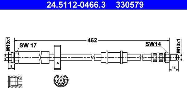 ATE 24.5112-0466.3 - Əyləc şlanqı furqanavto.az