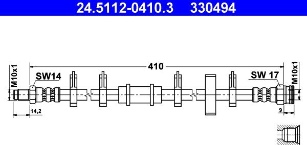 ATE 24.5112-0410.3 - Əyləc şlanqı furqanavto.az