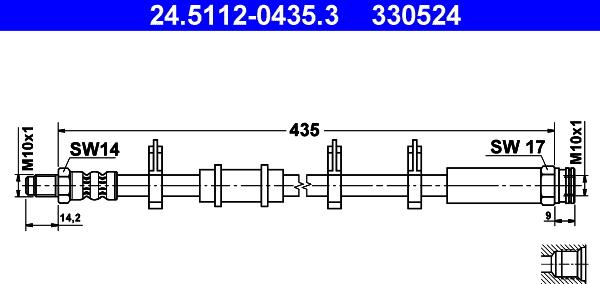 ATE 24.5112-0435.3 - Əyləc şlanqı furqanavto.az