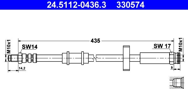 ATE 24.5112-0436.3 - Əyləc şlanqı furqanavto.az