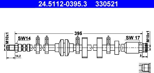 ATE 24.5112-0395.3 - Əyləc şlanqı furqanavto.az