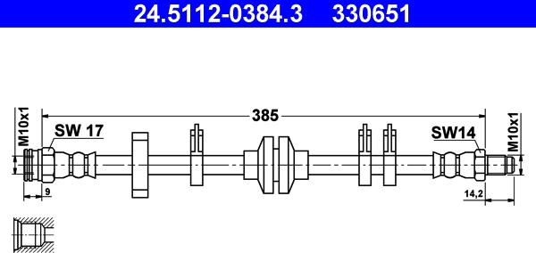 ATE 24.5112-0384.3 - Əyləc şlanqı furqanavto.az