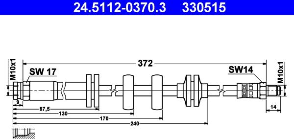 ATE 24.5112-0370.3 - Əyləc şlanqı furqanavto.az