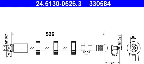 ATE 24.5130-0526.3 - Əyləc şlanqı furqanavto.az