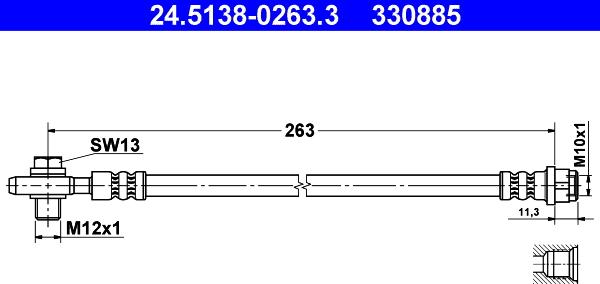 ATE 24.5138-0263.3 - Əyləc şlanqı furqanavto.az