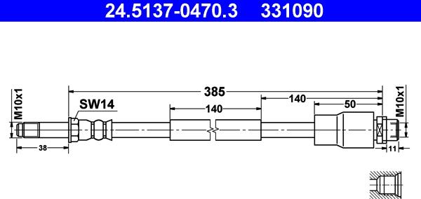 ATE 24.5137-0470.3 - Əyləc şlanqı furqanavto.az