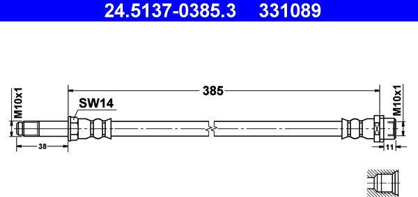 ATE 24.5137-0385.3 - Əyləc şlanqı www.furqanavto.az