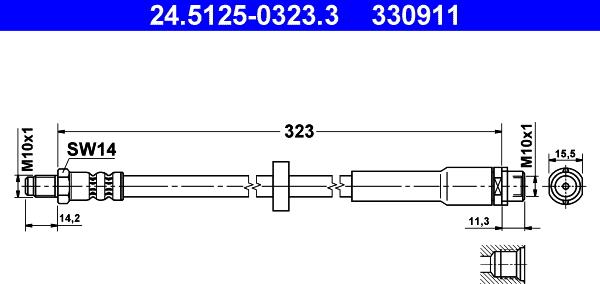 ATE 24.5125-0323.3 - Əyləc şlanqı furqanavto.az