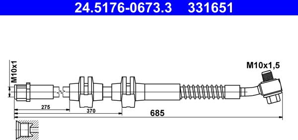 ATE 24.5176-0673.3 - Əyləc şlanqı www.furqanavto.az