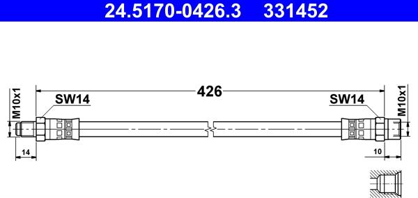 ATE 24.5170-0426.3 - Əyləc şlanqı furqanavto.az