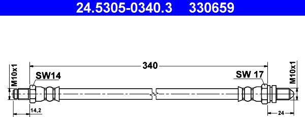 ATE 24.5305-0340.3 - Əyləc şlanqı furqanavto.az