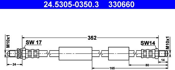 ATE 24.5305-0350.3 - Əyləc şlanqı furqanavto.az