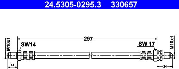 ATE 24.5305-0295.3 - Əyləc şlanqı furqanavto.az