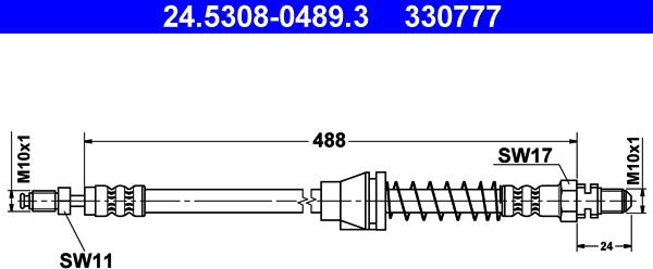 ATE 24.5308-0489.3 - Əyləc şlanqı furqanavto.az