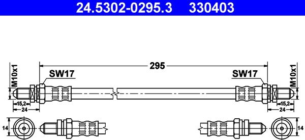 ATE 24.5302-0295.3 - Əyləc şlanqı furqanavto.az