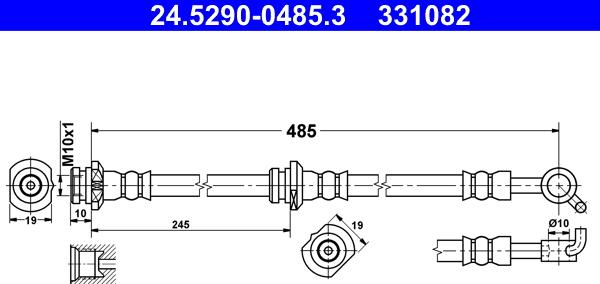 ATE 24.5290-0485.3 - Əyləc şlanqı furqanavto.az