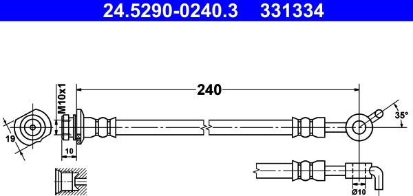 ATE 24.5290-0240.3 - Əyləc şlanqı www.furqanavto.az