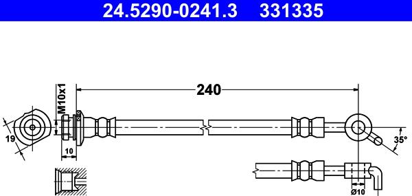 ATE 24.5290-0241.3 - Əyləc şlanqı furqanavto.az