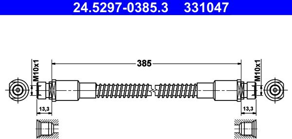 ATE 24.5297-0385.3 - Əyləc şlanqı furqanavto.az