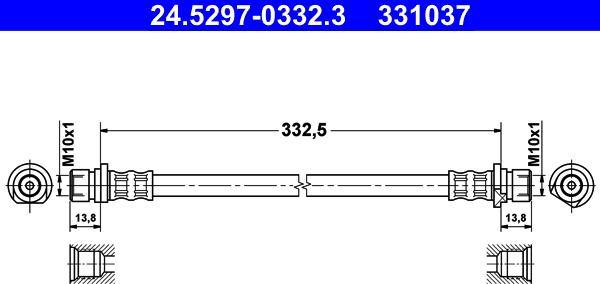 ATE 24.5297-0332.3 - Əyləc şlanqı furqanavto.az