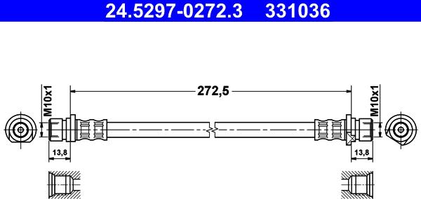 ATE 24.5297-0272.3 - Əyləc şlanqı furqanavto.az