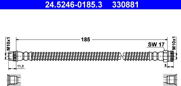 ATE 24.5246-0185.3 - Əyləc şlanqı furqanavto.az