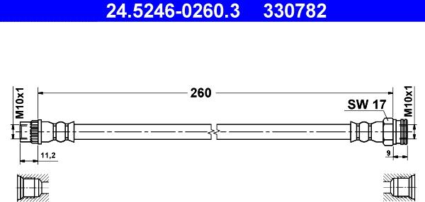 ATE 24.5246-0260.3 - Əyləc şlanqı furqanavto.az