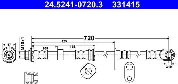 ATE 24.5241-0720.3 - Əyləc şlanqı furqanavto.az