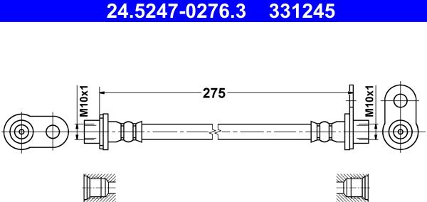 ATE 24.5247-0276.3 - Əyləc şlanqı furqanavto.az