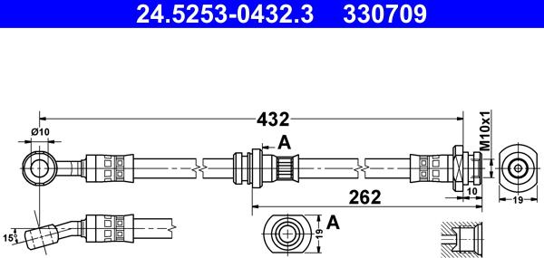 ATE 24.5253-0432.3 - Əyləc şlanqı furqanavto.az