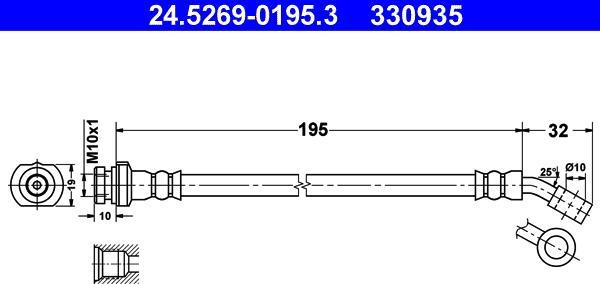 ATE 24.5269-0195.3 - Əyləc şlanqı furqanavto.az