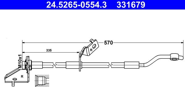 ATE 24.5265-0554.3 - Əyləc şlanqı furqanavto.az