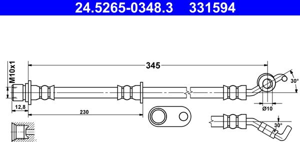 ATE 24.5265-0348.3 - Əyləc şlanqı furqanavto.az