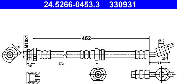 ATE 24.5266-0453.3 - Əyləc şlanqı furqanavto.az