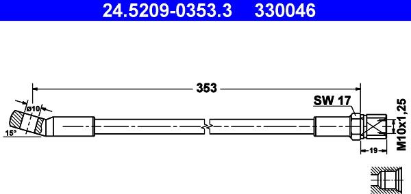 ATE 24.5209-0353.3 - Əyləc şlanqı furqanavto.az