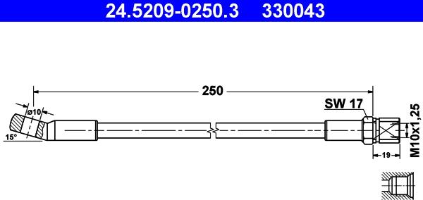 ATE 24.5209-0250.3 - Əyləc şlanqı furqanavto.az