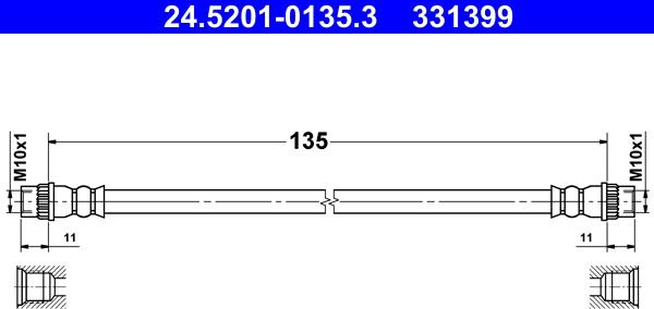 ATE 24.5201-0135.3 - Əyləc şlanqı www.furqanavto.az